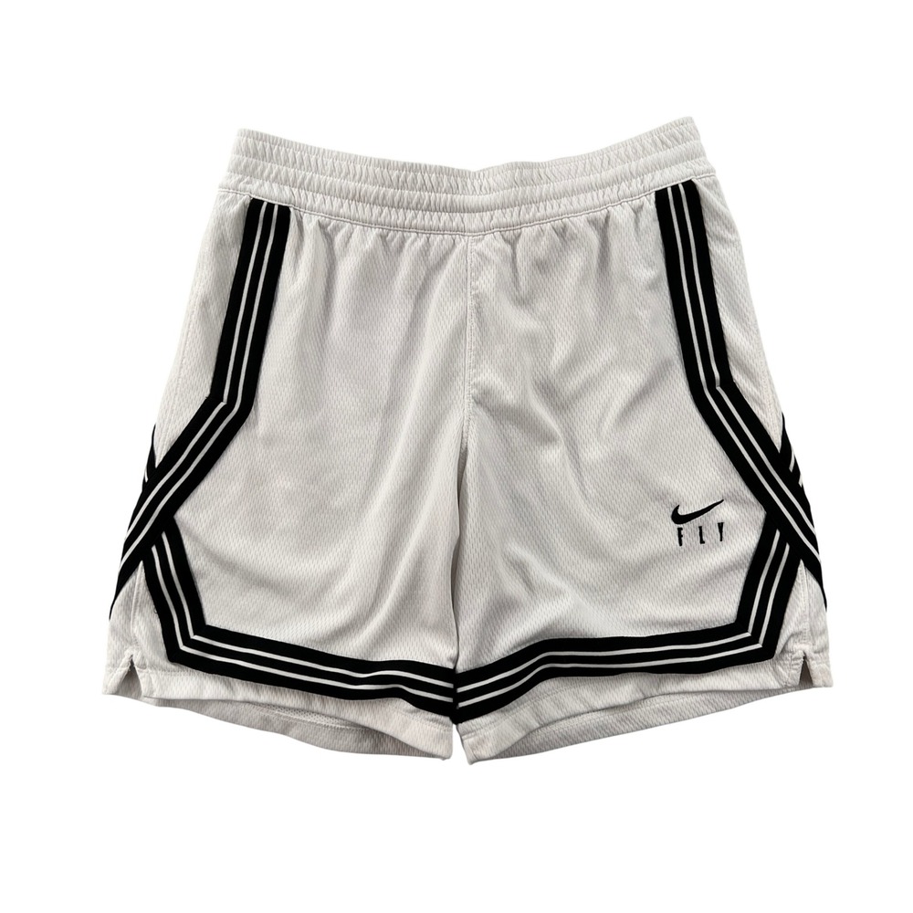 Nike Fly Crossover‎ Womens Training Shorts White Black Dri-FIT XL DA1086-100 Gym
